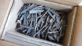 Werkstatträumung aus Opas Zeiten Solinger Messerrohlinge um 1920 ************anschauen kostet nichts