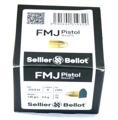 75 Stück S&B | Sellier&Bellot Geschosse #319322 | .355 (9mm, .357 SIG) 140grs/9,0g FMJ SUBSONIC