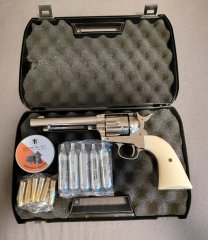 Colt Single Action Army 45 nickel CO2 Revolver Kal. 4,5mm Diabolo