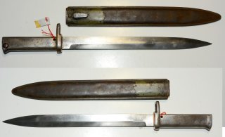 deutsches Bajonett 88/98 mit gefalzter Scheide
