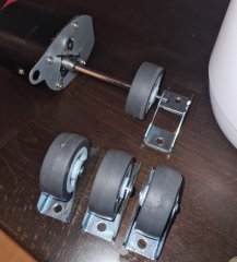 Achtung Bastler! Rollen, Weithalsfass 6 Liter und Scheibenwischermotor für Tumbler Eigenbau