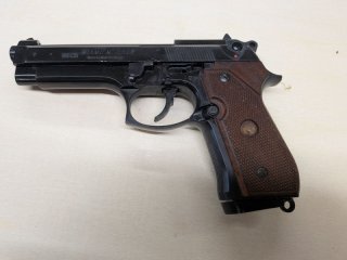 Reck Miami Mod. 92 F – Cal. 9mm P.A.K. – PTB 488 – Holzgriffschalen – West Germany – Defekt/Bastler