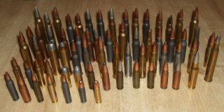 101 teiliger Dekopatronensatz Langwaffe von .22lfb bis .45-70 Government