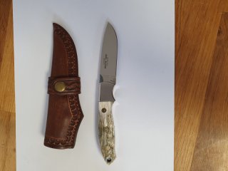 CRKT - Messer #2860 RUSS Kommer, Brow Tine Hunter mit Lederscheide