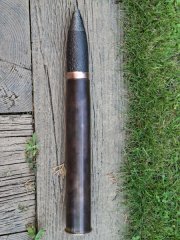 Russische 45mm Deko-Patrone Panzer mit Messing hulse - WK2