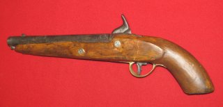 Perkussion Vorderlader Pistole, wohl England, in keinem guten Zustand