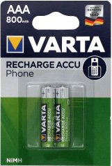 2x VARTA AAA ACCU Power/Akkus, wiederaufladbar #58398 800mAh > Wildkamera, Kirrautomat, Phone