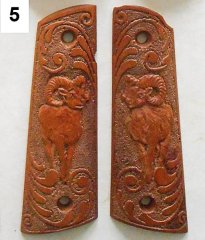 Holzgriffschalen mit WIDDER Gravur für Umarex Colt 1911 Neuware/Unbenutzt