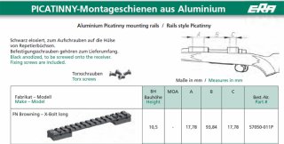 Recknagel (Weaver) Picatinny Schiene für FN-Browning X-Bolt | LONG .30-06 Spr. inkl. Schrauben NEU!