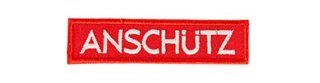 001658, ANSCHÜTZ - Aufnäher - Logo rot Logo Aufnäher, aus hochwertigem und robustem Garn.