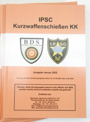 IPSC BDS Regelwerk Kurzwaffenschießen KK Pistol HG Handgun DEUTSCH DIN-A5 gebundene Ausgabe 2025