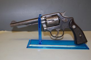 Revolver S&W Kal .38Spezial mit 5"Lauf aus Sammlung Beschuß 1971