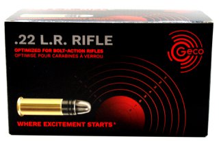 500 Schuss Geco RIFLE .22 l.r. / lfb | 2,6g 40gr LRN Blei Rundkopf | Allzweckpatrone auch für KK SLB