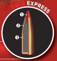 50 Stück NEUE GECO Geschosse - EXPRESS 7mm / .284 - 10,0g/155gr #2416985 | Wirksamkeit auf weite D