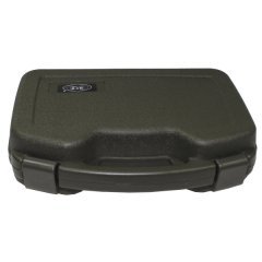 Pistolen-Koffer, Kunststoff, groß, innen 32x18x7,5cm, abschließbar, Schaumstoffeinsatz, Oliv