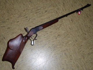 Schwerer Scheiben- Stutzen- Löffellader. Kal. 4 mm R.0