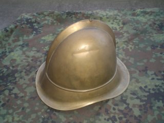 Messingfeuerwehrhelm um 1890