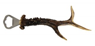 Flaschenöffner aus echtem Rehghörn | Bieröffner, Kabselheber | Abwurfstange Rehbock | Länge: 25cm
