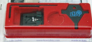LPA KIMME Fibre-Optik 3-Dot GRÜN verstellbar für WALTHER Q5 SF O.R. Optic Ready CUT Steel Frame 9mm