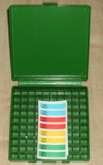 NEUE MTM P-100 Patronenbox P-100-45 Grün KEIN SCHARNIER!!! Case Gard für .45ACP .40S&W 357SIG