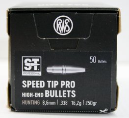 50 Stück NEUE RWS Geschosse - Speed Tip Professional .338 8,6MM 250gr 16,2g | hohe Präzision! HMK Na