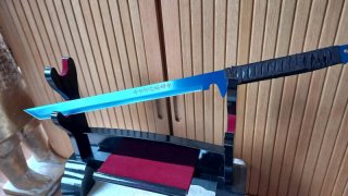 Ninja Schwert Technicolor Blau Scharf
