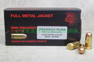 Geco 9mm Makarov Vollmantel 95gr. 6,15g 50 Stück 2318555