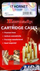 50 Stück > NEUE HORNADY Langwaffenhülsen .17 HORNET Boxerzündung Unprimed Brass #8611 17 HORNET NEU