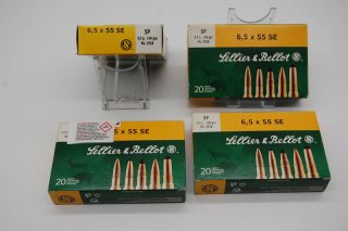 80 Patronen S&B Kal 6,5x55 SE Schwedenmauser 140grs Softpoint