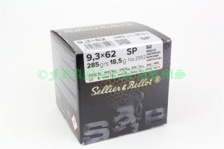 Sellier&Bellot Teilmantel 9,3x62 285gr. 18,5g 50 Stück 155488