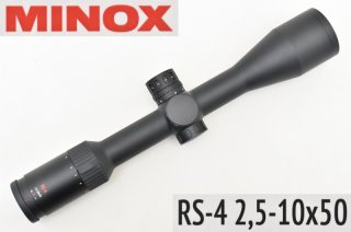 MINOX RS-4 Zielfernrohr 2,5-10x50 mit Leuchtabs. 4 LP und 30mm Mittelrohr ! NEUWARE !