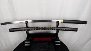 Samurai Shirasaya Schwert - scharf, echt & handgeschmiedet - gefaltetes Katana Schwert ohne Ständer