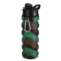 Silikon-Trinkflasche Faltbar 500ml Tarn 13,5/23,5cm BPA-frei