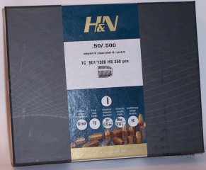 250St. H&N .50/.500(.501Dia.) - 300 - TC - verkupfert-HIGH-SPEED - 250er Pack.