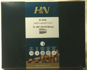 500 H&N 9mm(.356) - 125 - TC - verkupfert-HIGH-SPEED - 500er Box -