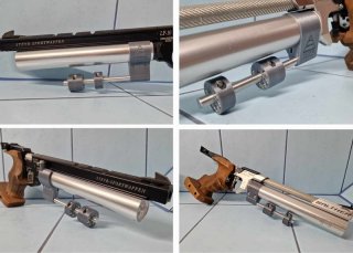 Schiene mit Gewichten Gewicht verstellbar für Luftpistolen FWB Morini Walther Steyr SAM Pardini WKP