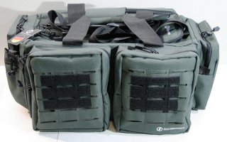 1x Original SCHMEISSER Pistolentasche Range BAG 61x41x25,4 cm Nylon GREY zahlreiche stabile Taschen