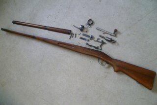 Ersatzteile und Schaft Schmidt-Rubin G11