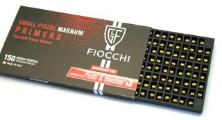 150 St. FIOCCHI BOXER Zündhütchen Small PISTOL Magnum S.P.M. 4,45MM 0.45 Primer Zünder SPM AB LAGER!