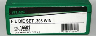 RCBS Matrizensatz Full Length Rifle 2-Die-Set Group A #15501 .308 Winchester 308 Win 7,62x51mm NEU