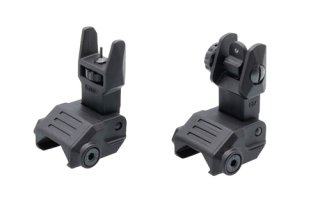 1 x DLG-167 Tactical Picatinny High Profile Sight SET | Klappvisierung für AR15 Weaver Pica Schienen