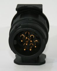 1 x PKW Anhänger Trailer Strom Elektrik Stecker Adapter: 13/7pol von PKW NEU 13 polig > Alt 7 polig