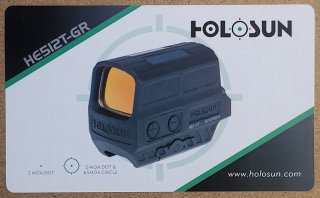 Holosun Grünpunktvisier HE512T-GR mit Titangehäuse, Solarzelle und wechselbarem Absehen Punkt Kreis