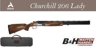 Neuwaffe, auf Lager: Akkar Churchill 206E Lady Black II Links Bockdoppelflinte
