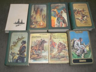 Antiquarisches Buchkonvolut Karl May und J.F. Cooper