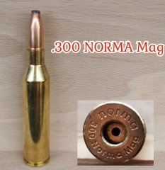 .300 NORMA Magnum, TM-Geschoss, Deko-Patrone