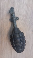 Orig. US Handgranate MK2, Boobytrapzünder Deko, Mine, Sprengfalle