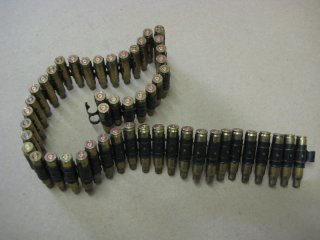 MG-Gurt mit Hülsen im Kal. 223 (5,56x45)