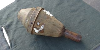 Achtung - PANZERFAUST ! orig.WEHRMACHT Kopf für Model 60/100. Restaurierungsobjekt. Fill - Inert !