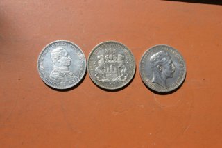 Silbermünzen 3 Reichsmark Preussen Hamburg Preussen